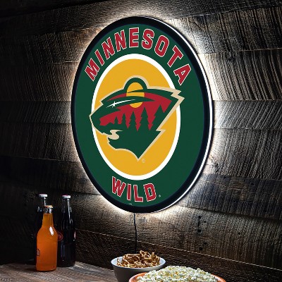 Evergreen Ultra-Thin Edgelight LED Wall Decor, Round, Minnesota Wild- 23 x 23 Inches Made In USA