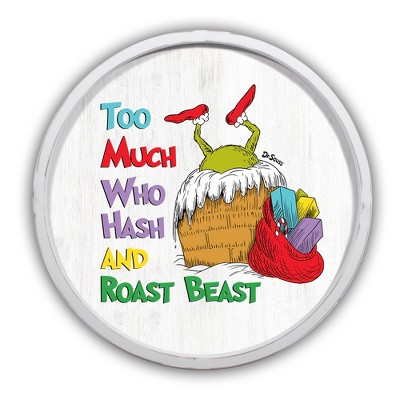 Creative Products The Grinch Too Much Hash and Roast Beast 20 x 20 Dr. Seuss Brown Framed Print