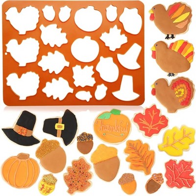 Thanksgiving Cookie Cutter - Easy, Fast & innovative Baking Essential - From Dough to Oven in 5 Minutes (No Chilling Required)- 19 Fall Holiday Molds