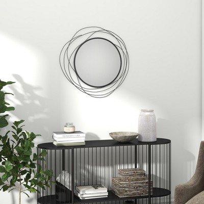 Spassway 26" x 26" Versatile Decorative Mirror Wall Art for Bathroom Living Room Bedroom Entryway Office Home and Office Decor Gold/Black Available
