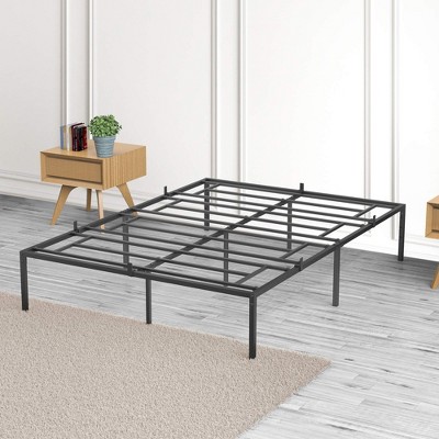 14 Inch Metal Bed Frame, Twin Size Platform Bed with Steel Slats, Anti-Slip Support, Noise Free, No Box Spring Needed, Black