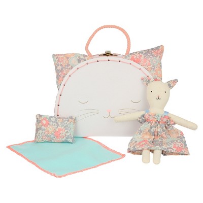 Meri Meri Floral Kitty Mini Suitcase Doll (Pack of 1)