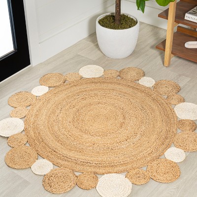 Ayana Two-Tone Jute Hippy Circle - JONATHAN Y