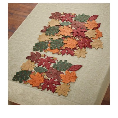 BrylaneHome Set Of 4 Embroidered Cut-Out Placemats