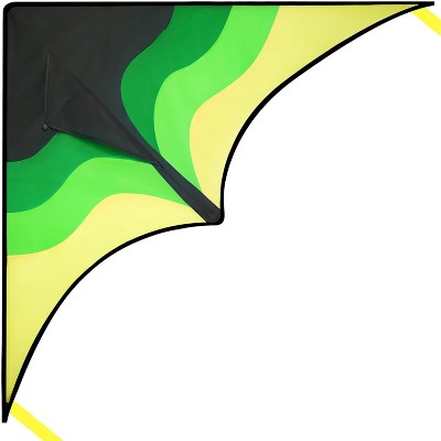 Joyfy Large Gradient Delta Kite - Easy to Fly Beach Kite with 328 ft String for Kids and Adults, Ideal for Lawn Games, Outdoor Play, Family Activities