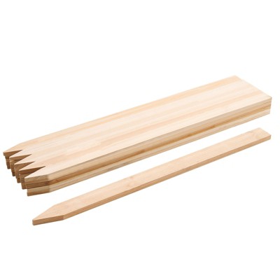 VEVOR Wooden Garden Stakes, 25 Pcs 36 x 0.5 x1.5 in Survey Grading Stakes, Garden Ground Stake with Sharp Point, Fir Wood Plant Support Stake, Beige