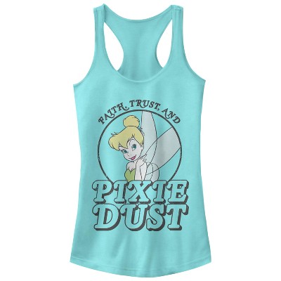 Juniors Womens Peter Pan Tinker Bell Pixie Dust Racerback Tank Top