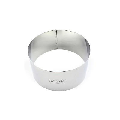 O'Creme Cake Ring, Stainless Steel, Round, 4" Dia x 3" High