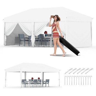 10'x20' Heavy Duty Canopy Tent, Commercial Instant Shelter with 6 Removable Walls, Waterproof Outdoor Event Cover