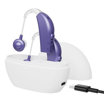 MEDca Digital Hearing Aid Amplifier Set, Premium Rechargeable Behind The Ear Personal Sound Amplification Device, for Adults and Seniors