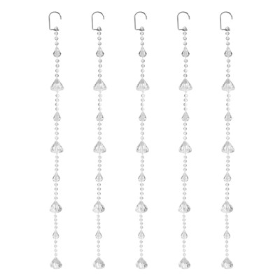 Unique Bargains Acrylic Diamond Bead Crystal Garland Strands for Wedding Decor 5 Pcs