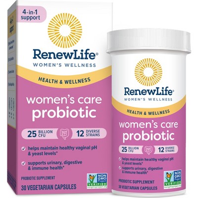 Renew Life Ultimate Flora Women's Care Health & Wellness Probiotic, 25 Billion CFU, 30 Capsules