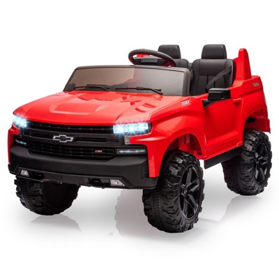 Acekool 24V Chevy Silverado Ride-On Truck for Kids, Dual Seats, MP3, Remote Control & LED Lights