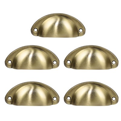 Unique Bargains Metal Drawer Cabinet Bin Cupboard Knobs and Pulls 2.6" Hole 5 Pcs