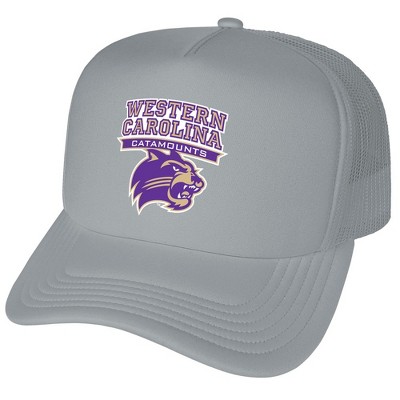 Gender Neutral Official Western Carolina University Primary Logo Foam Snapback Trucker Hat - for Men and Women Grey Grey One Size