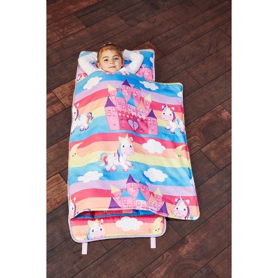 Everyday Kids Unicorn Nap Mat with Removable Pillow – Soft, Roll-Up Sleeping Bag for Kids Ages 3–6 – Great for Preschool, Daycare & Travel