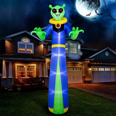 Joyfy 12 FT Giant Halloween Inflatable Outdoor Decoration, Alien Wizard Ghosts with LEDs for Halloween Indoor Outdoor Yard Lawn Garden Decoration