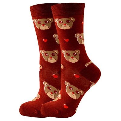 Cute Bear Socks (Women's Sizes, Adult Medium) from the Sock Panda