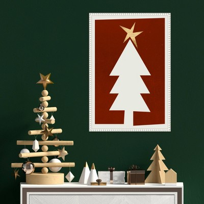 Amanti Art 16"x23" Oh Silent Night by Kubistika Framed Canvas Wall Art Print