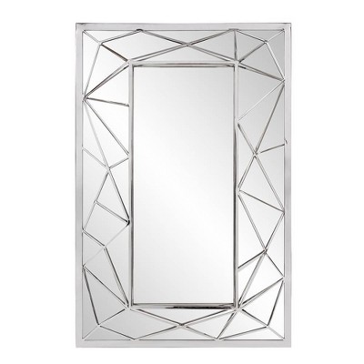 Howard Elliott 35.5"x23.5" Mirax Stainless Steel Framed Rectangular Wall Mirror Silver