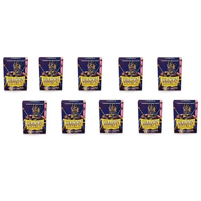 Dragon Shield 10 Packs Dragon Shield Matte Mini Japanese Purple 60 ct Card Sleeves Display Case