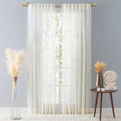 Ricardo Sheer Blossom Rod Pocket with Back Tab Panel