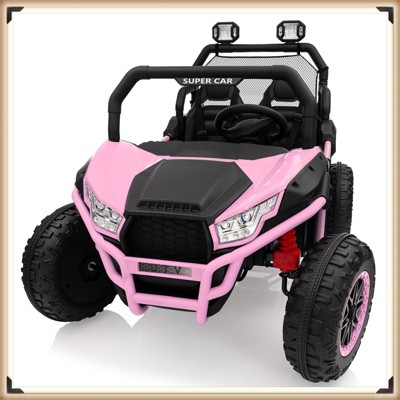Garvee 24V 2-Seater Ride-On UTV for Kids, 400W Electric Car with Remote, LED Lights, Music, Metal Frame, Four-Wheel Suspension