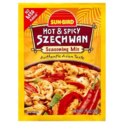 Sunbird Hot & Spicy Szechwan Seasoning Mix - Case of 24 - 0.75 oz