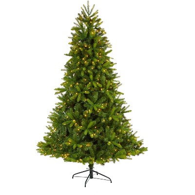 Nearly Natural 7-ft New Haven Spruce Natural Look Artificial Christmas Tree with 500 LED Lights