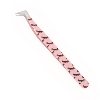 Unique Bargains Unique Bargains Women's Simple Lash Tweezers Pink 1 Pc