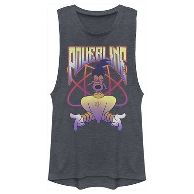 Juniors Womens A Goofy Movie Powerline Retro Festival Muscle Tee