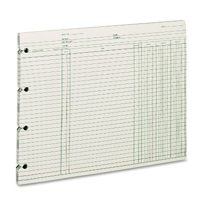 Wilson Jones Accounting 9-1/4 x 11-7/8 100 Loose Sheets/Pack GN2D