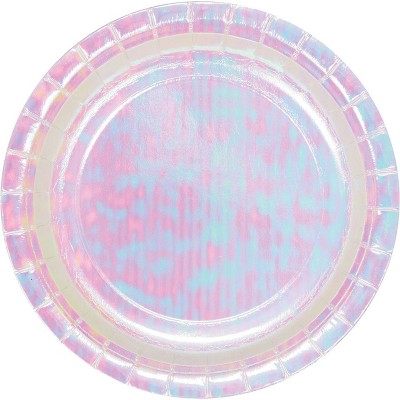 24ct Iridescent Party Dessert Plates