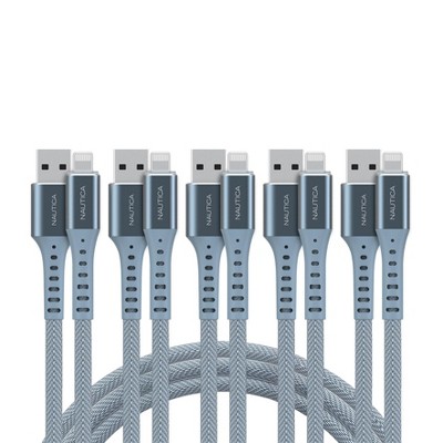Nautica C65 Lightning To Usb-A Cable – MFi Certified, Premium Braided Design, Fast Charging & Data Transfer, Compatible with Apple, Samsung and More