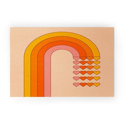 Circa78Designs Sweetheart Rainbow Looped Vinyl Welcome Mat - Society6