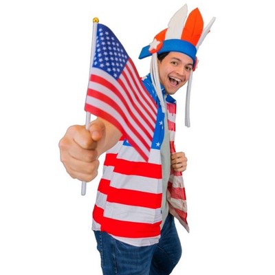 Foam Party Hats USA Feathers Headband