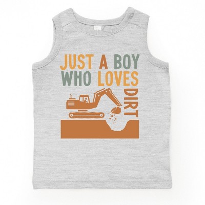 The Juniper Shop Just A Boy Who Loves Dirt Toddler Tank