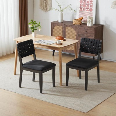 Karl Home Mid Century Modern Wooden Dining Chairs Set Of 2