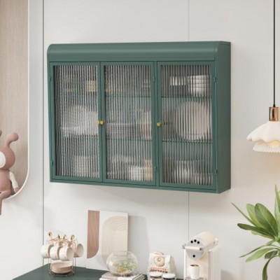 3 Door Arched Wall Mounted Glass Cabinets for Kitchen, Living Room and Bathroom