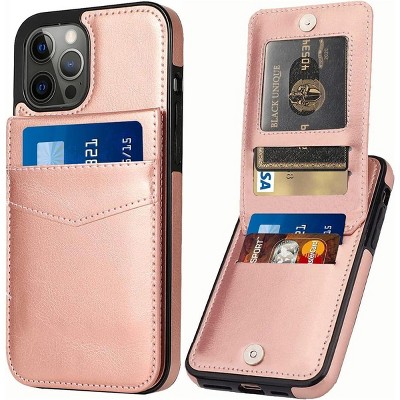 Entronix Case Compatible with iPhone 16 Pro Max - [6 Slot Card Holder] Slim Leather Wallet