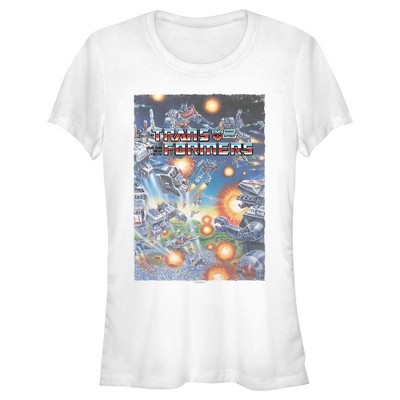 Junior's Transformers City Battle Poster T-Shirt