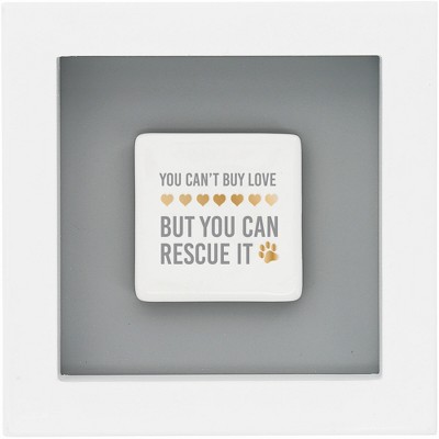 Pavilion Gift Company - Rescue Love - 4.75" Plaque - Wall Sign Panels