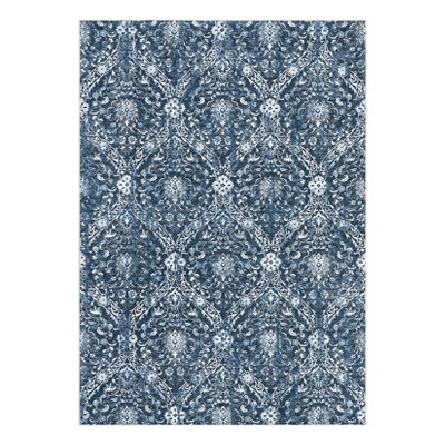 Vintage Floral Print Large Living Room Rugs, Washable Non Slip Dining Room Bedroom Carpet, Traditional Floor Cover for Home Office