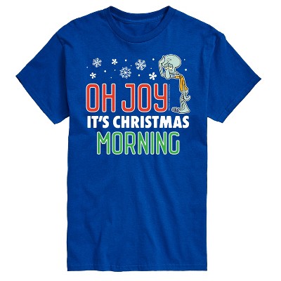 Men's - SpongeBob SquarePants - Oh Joy It's Christmas Morning Squidward Short Sleeve Graphic T-Shirt