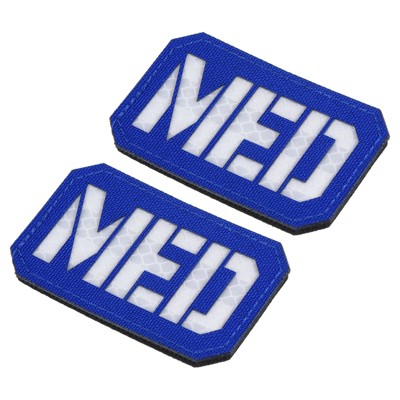 Unique Bargains Cotton Reflective MS Hook and Loop Fastener MED Applique Patches 2" x 3" 2 Pcs
