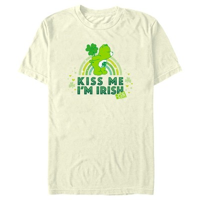 Men's Care Bears St. Patrick's Day Good Luck Bear kiss Me I'm Irish-ish T-Shirt