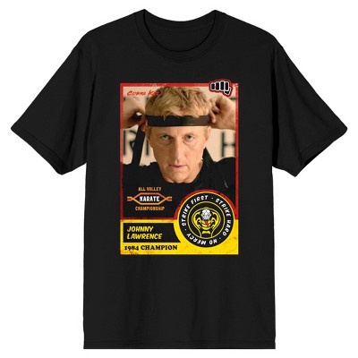Cobra Kai Johnny Lawrence 1984 Champion Crew Neck Short Sleeve Men's Black T-shirt