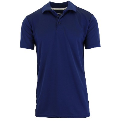 Galaxy By Harvic Men's Tagless Dry-Fit Moisture-Wicking Polo Shirt