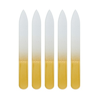 Unique Bargains Double-sided Glass Nail Files 5 Pcs