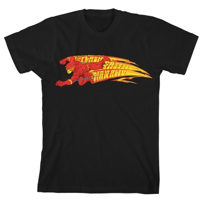 Flash Fastest Man Alive Black T-shirt Toddler Boy to Youth Boy